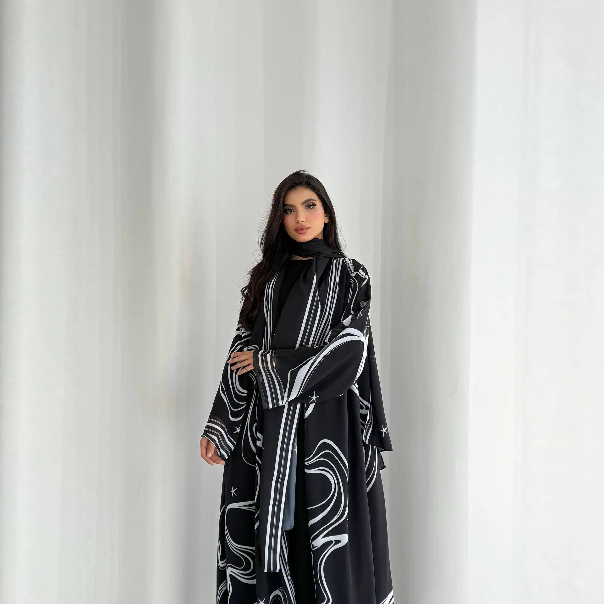 Abaya Eid pour femmes, robes imprimées, cardigan musulman, robe hijab, ensemble 2 pièces, jalabiya, abayas Ramadan, Dubai, kaftan, islam, vestidos, Maroc