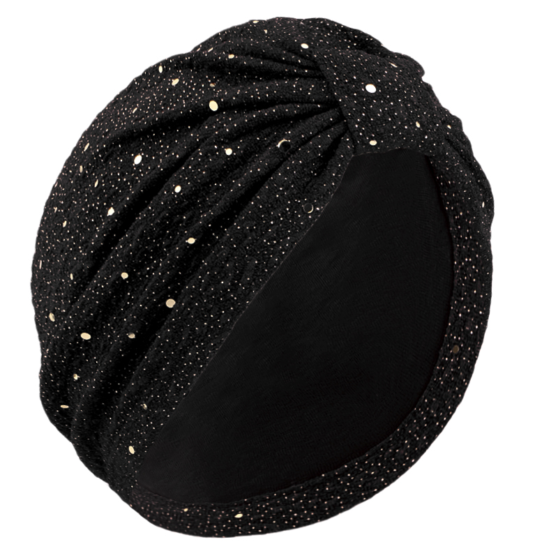 Femmes tricoté torsion Turban chapeau élégant musulman paillettes Hijab écharpe torsion bandeau bandeau dames indien Hijab Turbante