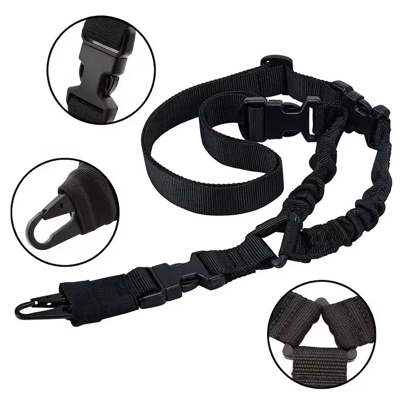 1 Pièce Sangle Tactique de Camouflage pour Hommes et Femmes, Harnais Tactique Monopoint d'Extérieur, Corde Tactique CS pour Arme, Corde de Sécurité Diagonale