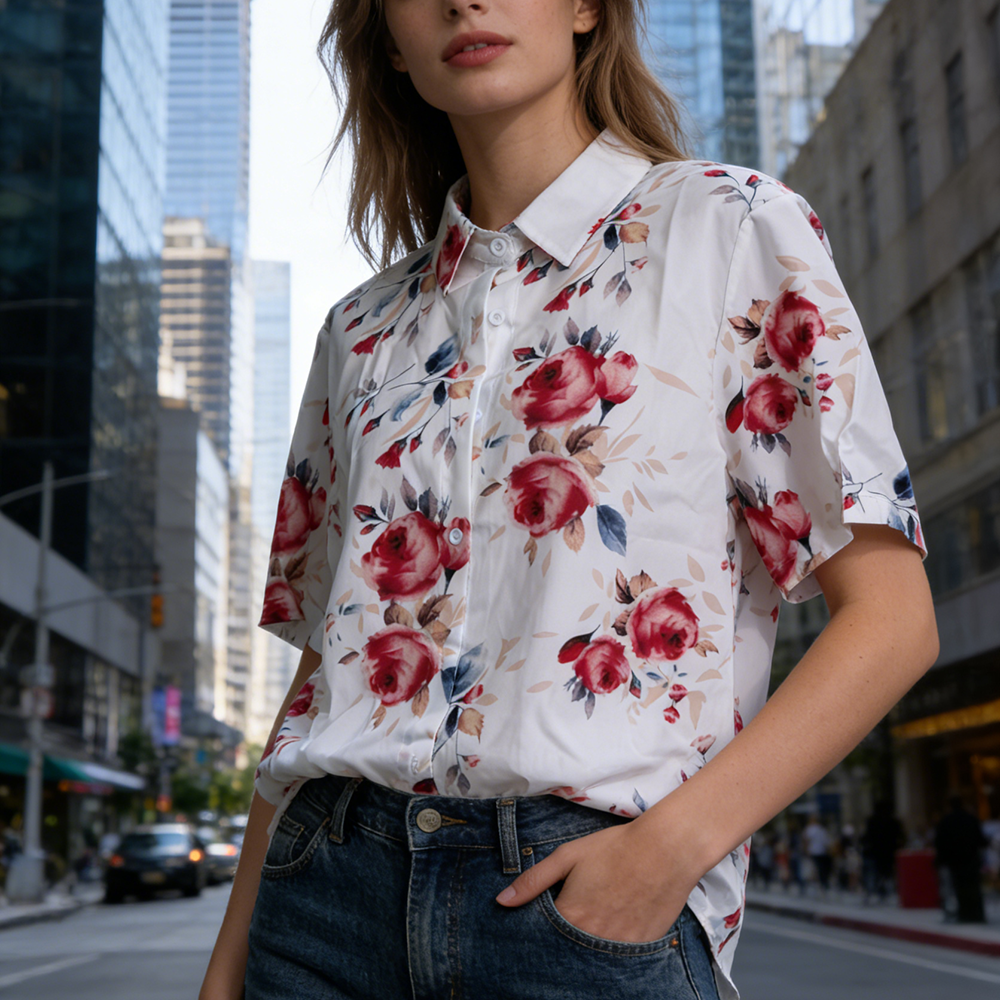 Chemise tendance pour femme, haut décontracté et urbain