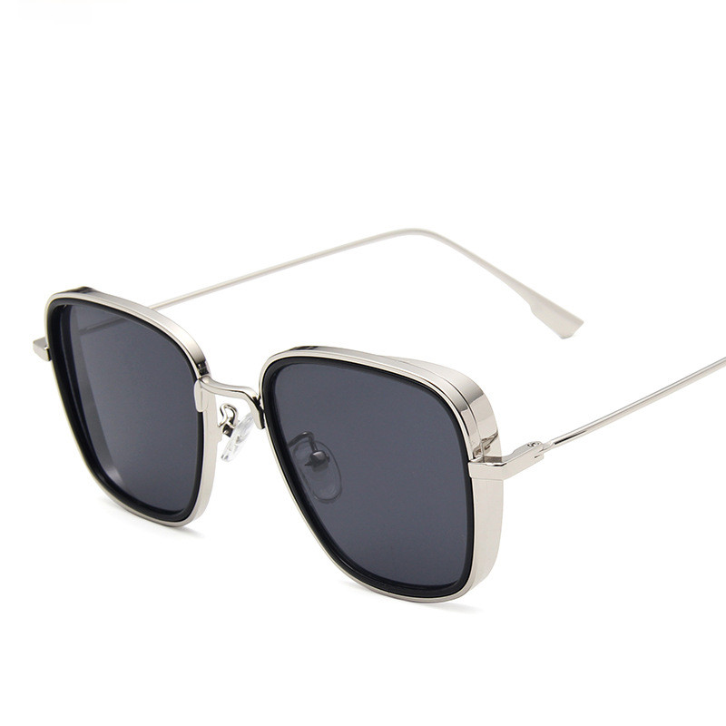 Lunettes de soleil carrées en métal pour hommes et femmes, marque de luxe, rétro, steampunk, nickel é, nuances, UV400, 2020