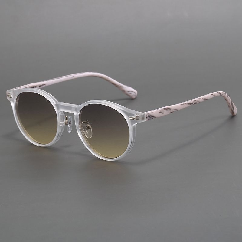 Lunettes de soleil rondes vintage pour hommes et femmes, lunettes de soleil circulaires Hiphelicopter, lunettes de soleil à la mode pour la conduite, le sport, le cyclisme en plein air avec lunettes