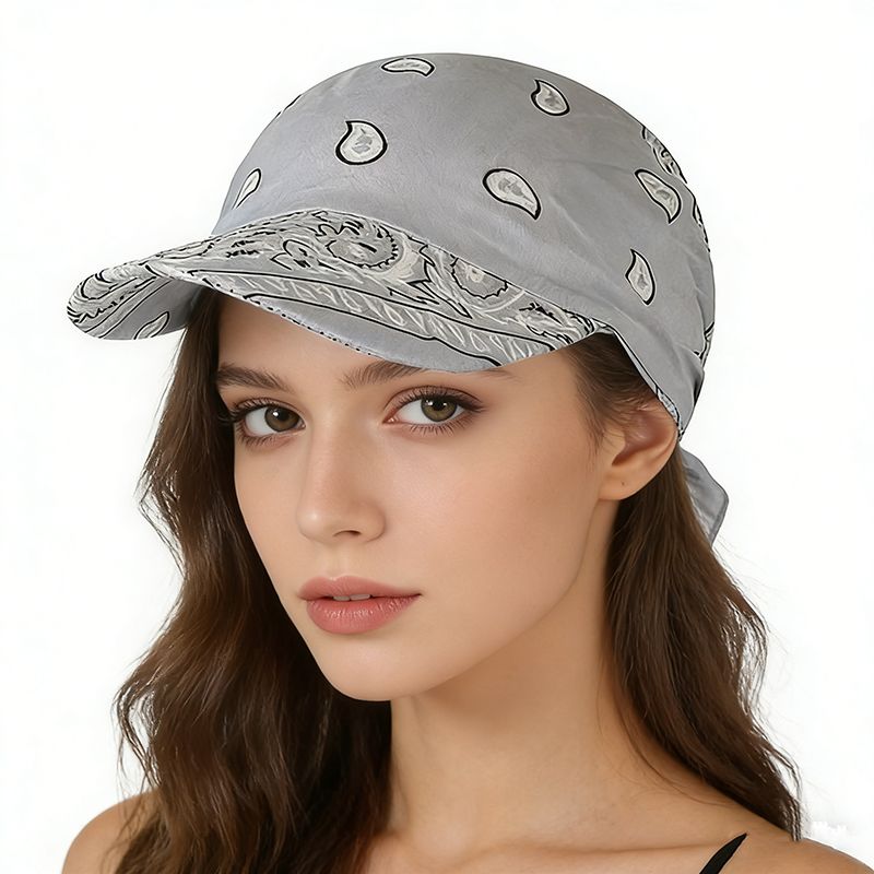 Casquette de baseball en coton léger à motif cachemire pour femmes et hommes, chapeau de soleil décontracté pour le printemps et l'été, style turban pour l'extérieur