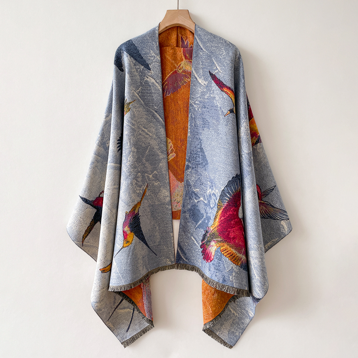 Poncho chaud de luxe en cachemire pour femme, écharpe d'hiver en Jacquard à fleurs, châle enveloppant, couverture Pashmina épaisse, Bufanda de voyage