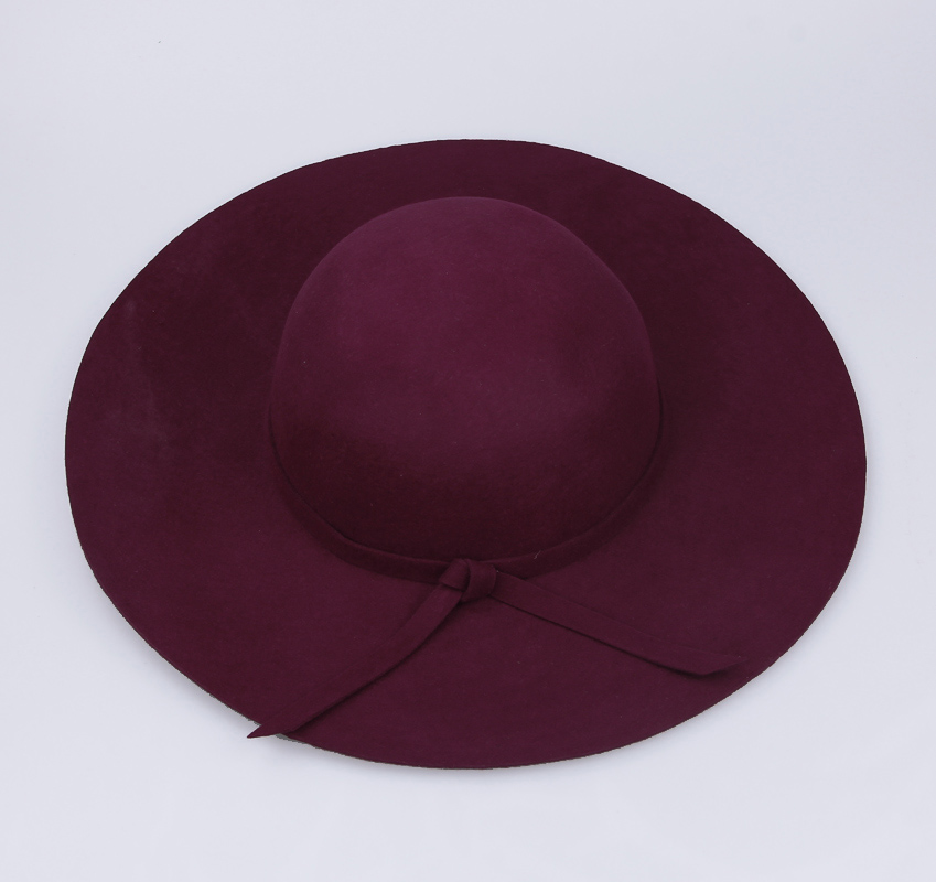 Nouveaux chapeaux pour femmes, en feutre de laine, Vintage, à bord large, casquette souple, 2017