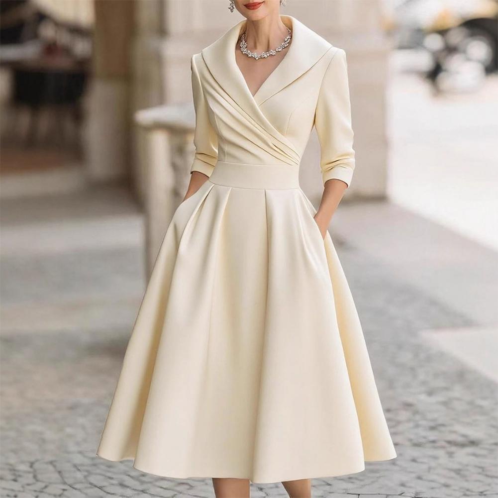 Robes blazer élégantes pour femmes, robes de bureau, robes midi blazer, robes de travail à col en V pour femmes, robes trapèze, robes formelles