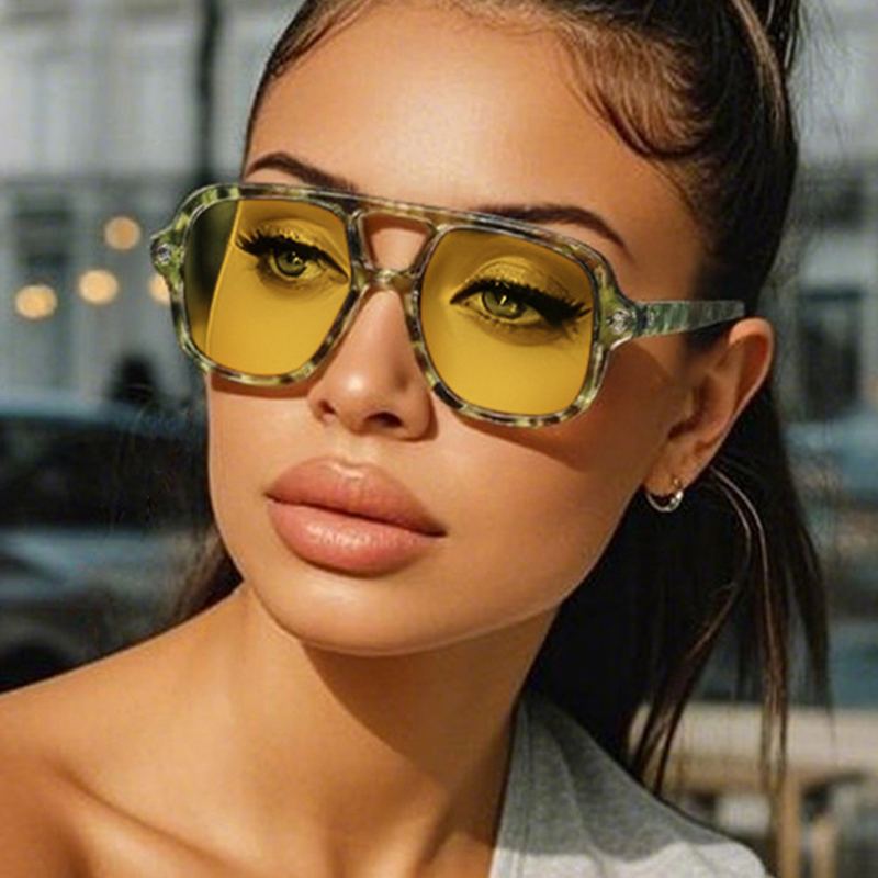 Lunettes de soleil carrées tendance pour hommes, style punk vintage, verres bleus, protection UV400, pour femmes et hommes