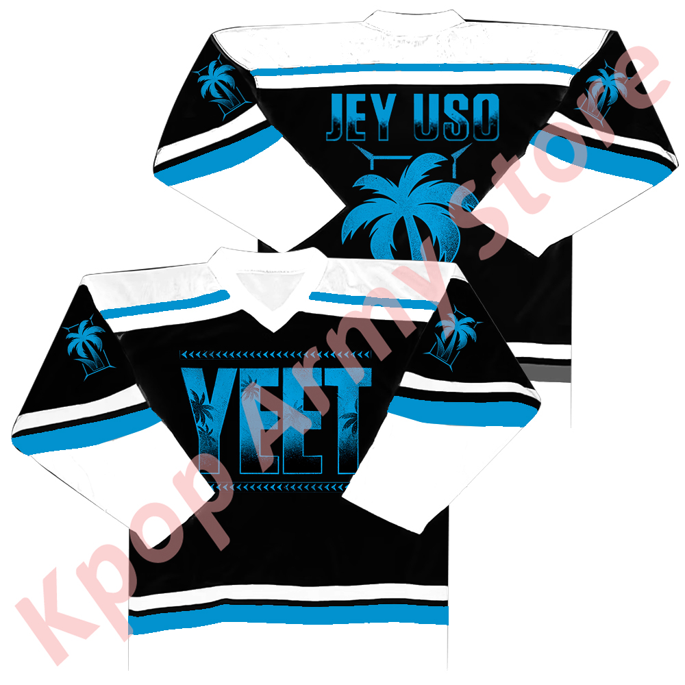 Jey Uso Yeet Logo Merch Jersey pour hommes et femmes, T-shirt à manches longues, Cosplay, Mode décontractée, PVD