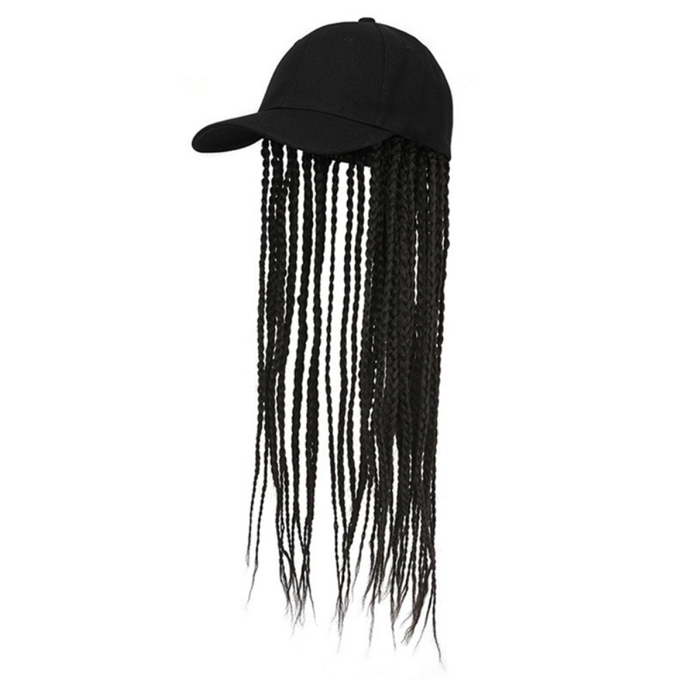 Casquette de baseball avec perruque intégrée, style Hip Hop, visière, pour usage quotidien, avec dreadlocks et cheveux tressés effet décoiffé, 35 cm, protection solaire, été, unisexe