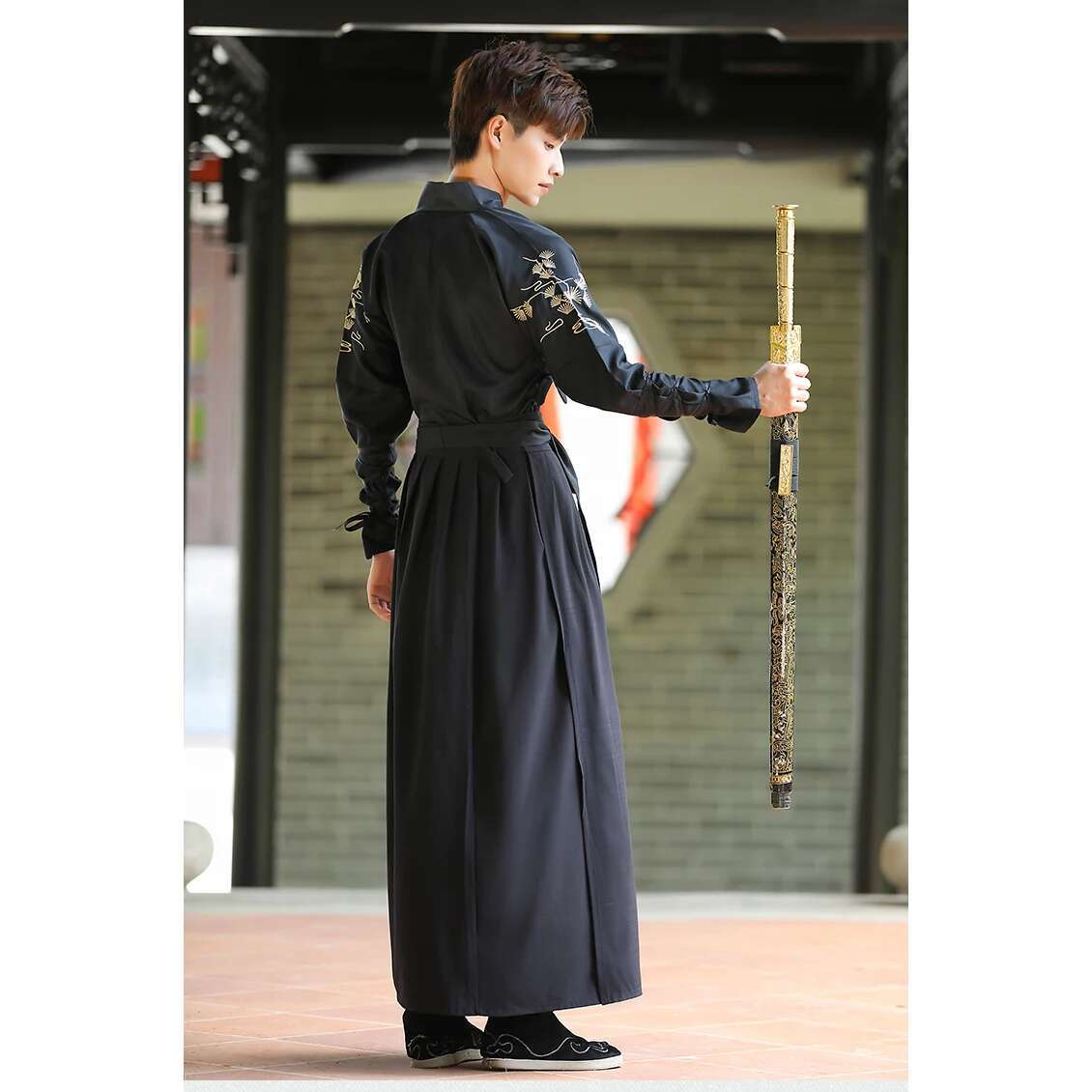 Kimono Vintage japonais samouraï, vêtements de Cosplay pour femmes et hommes, Chiinese Hanfu, Cardigan brodé de grue Yukata, manches longues rétro