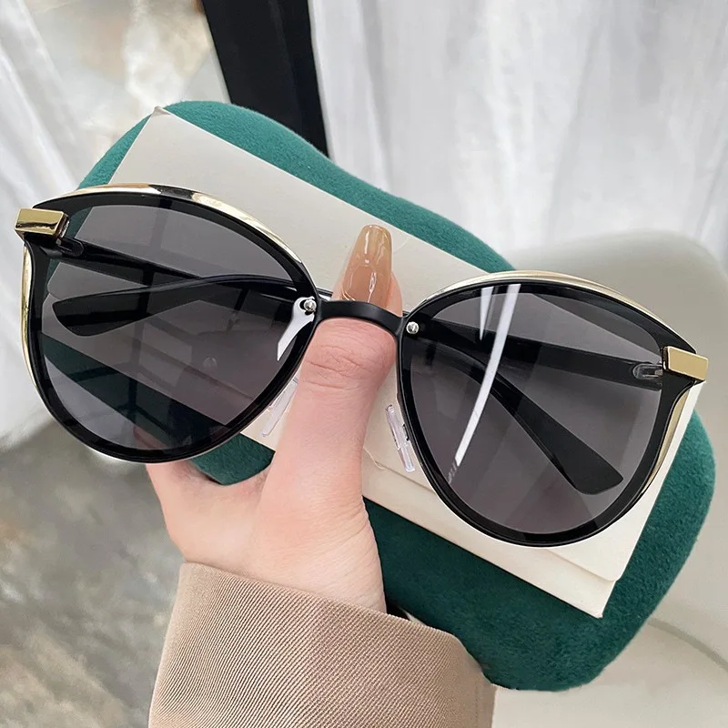 Lunettes de soleil classiques en métal à verres réfléchissants pour femmes et hommes, lunettes de soleil rondes de marque, lunettes de luxe sexy, UV400 Gafas De Sol