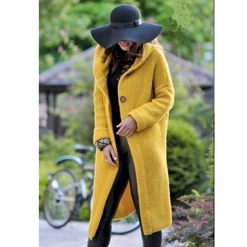 Cardigan en tricot à manches longues pour femmes, pulls à capuche, grande taille, mode féminine, automne, hiver, 2024