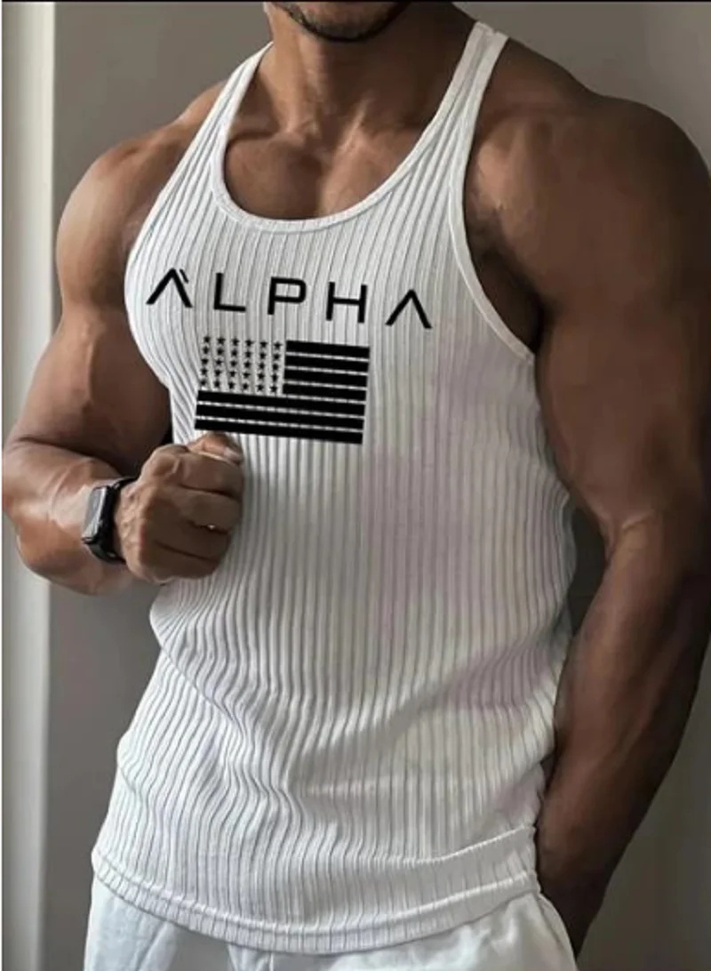 Nouveau débardeur de sport fitness pour homme, sans manches, tricoté, à rayures verticales, décontracté, amincissant, pour l'été