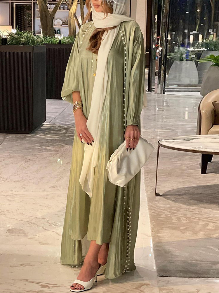 Robe musulmane 2 pièces ensemble Abayas femmes automne élégant fête arabe maroc Hijab Abaya dubaï turquie Islam caftan Musulmane robes