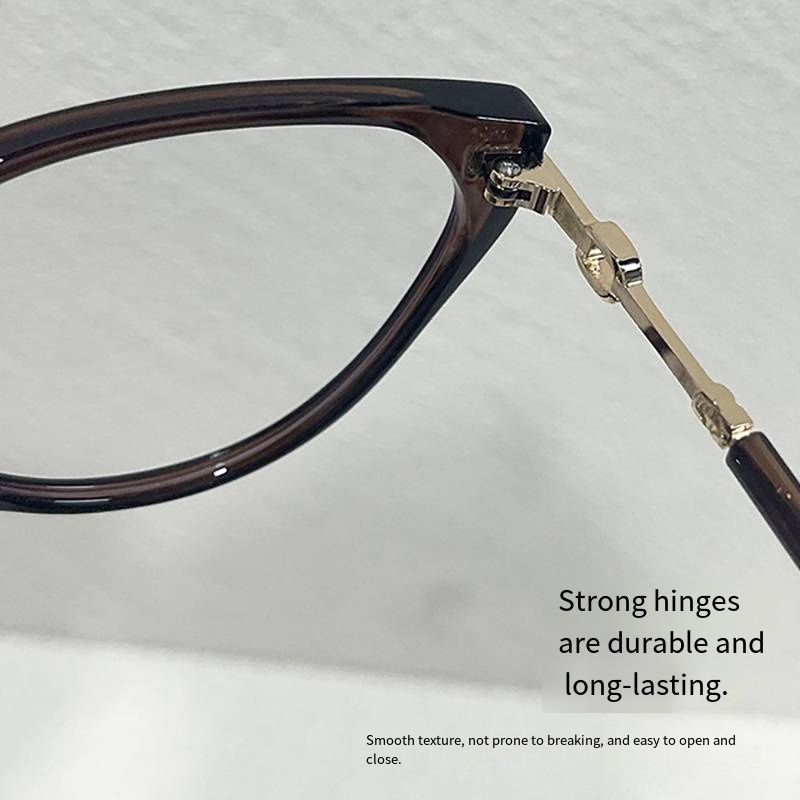 Lunettes œil de chat élégantes pour hommes et femmes, monture métallique ultralégère TR90, Anti-lumière bleue, lentille transparente, optique