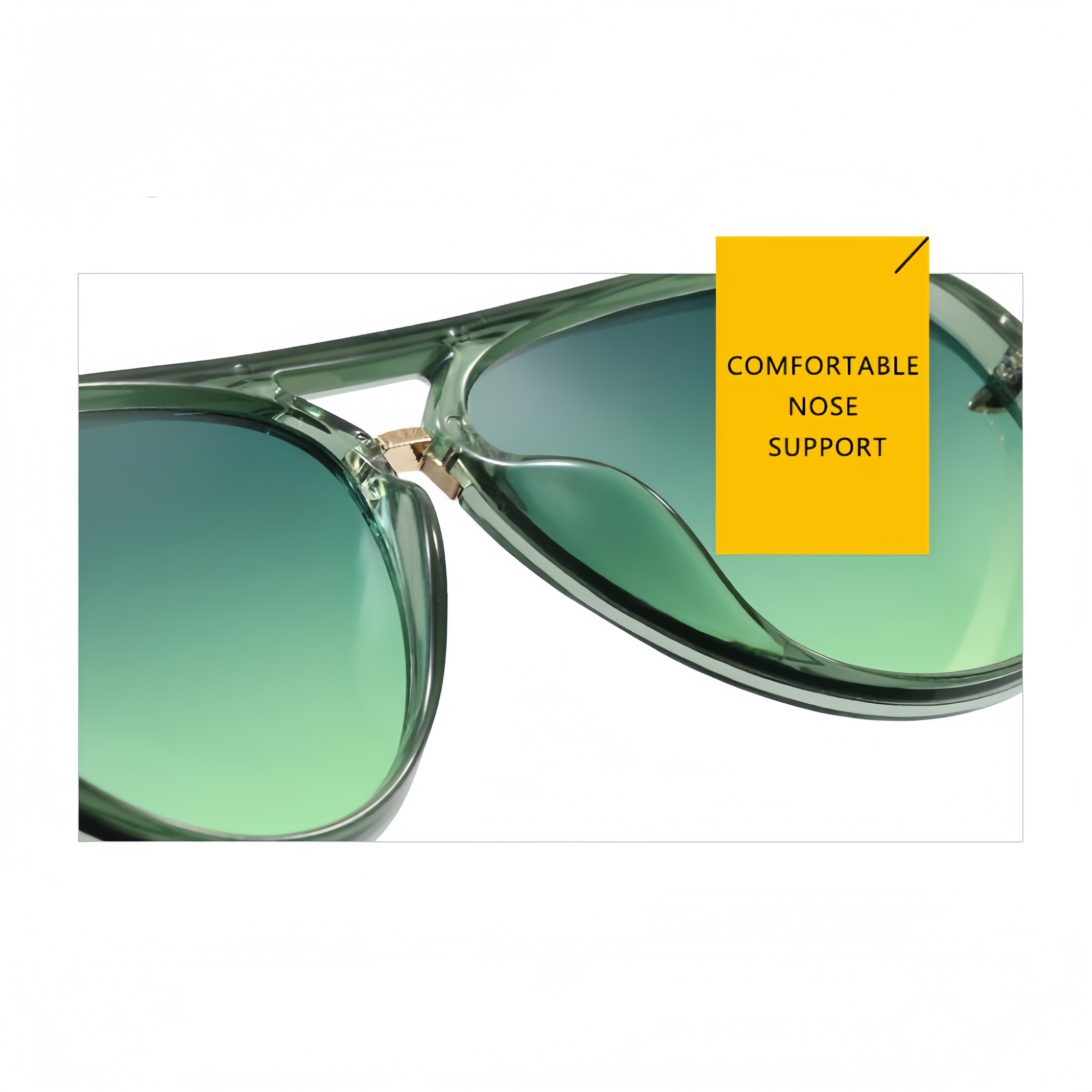 Lunettes de soleil à double faisceau de style aviateur à la mode pour hommes et femmes en Europe et en Amérique, photographie de rue, lunettes de soleil anti-Uv