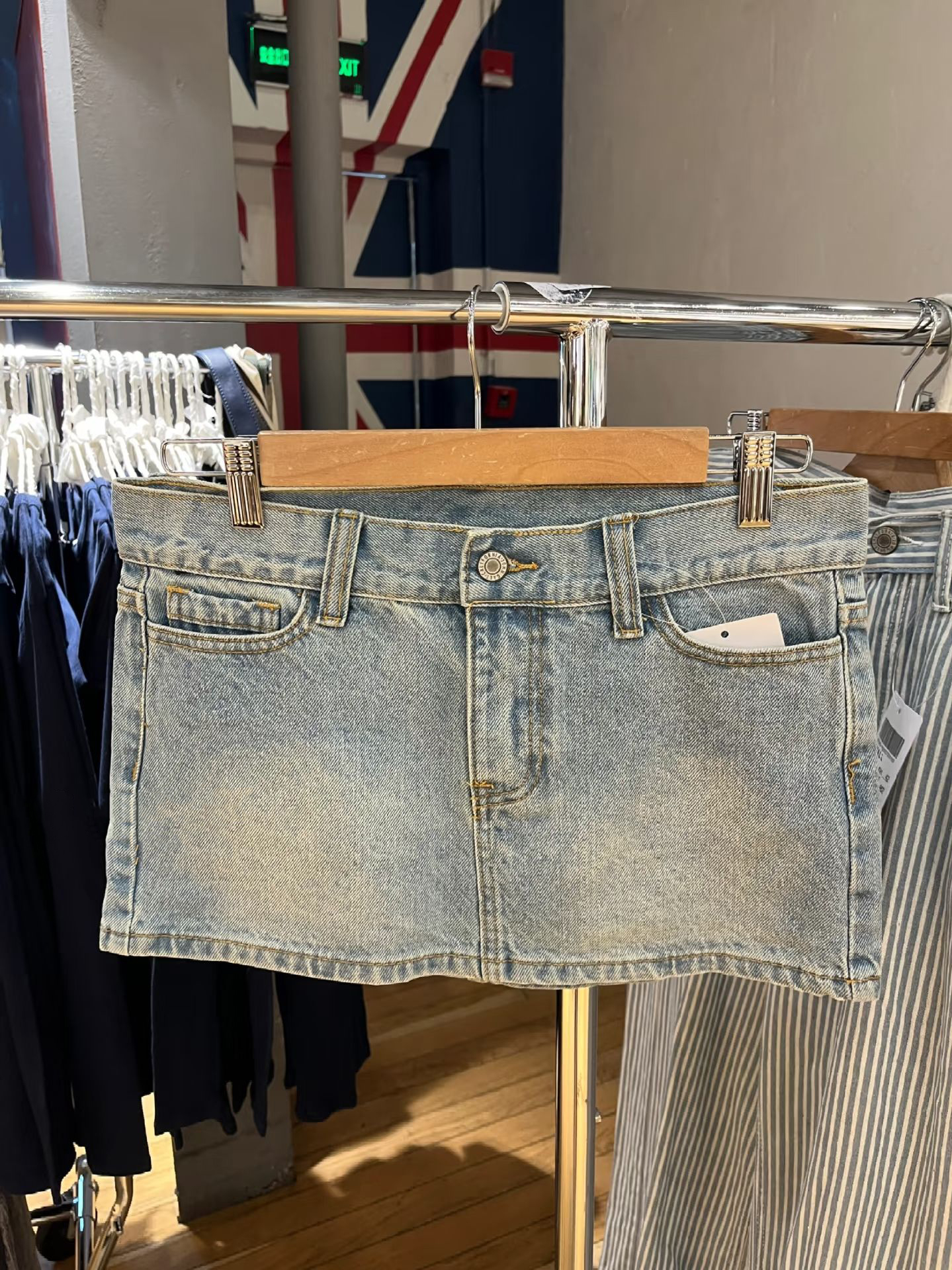 Mini jupes en Denim bleu pour femmes, taille basse, en coton, courtes, Vintage américain, Streetwear, jupe décontractée assortie avec tout