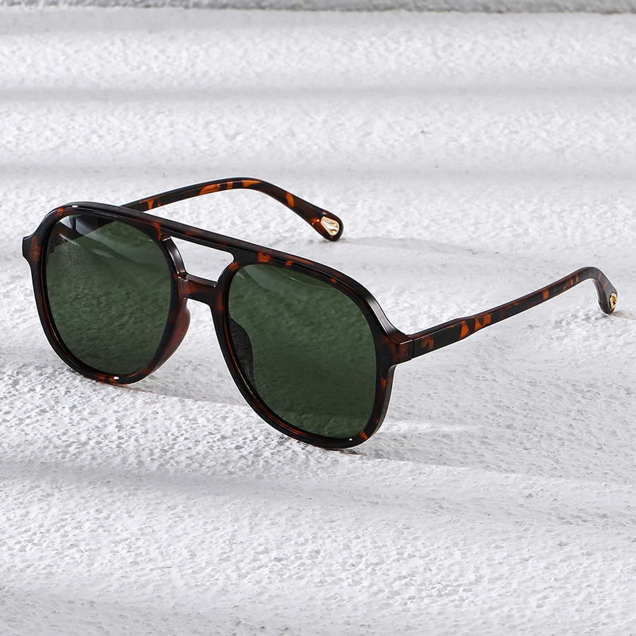 Lunettes rétro à monture extra large pour hommes et femmes, design multicolore à double barre, adaptées à la décoration photographique, au shopping,