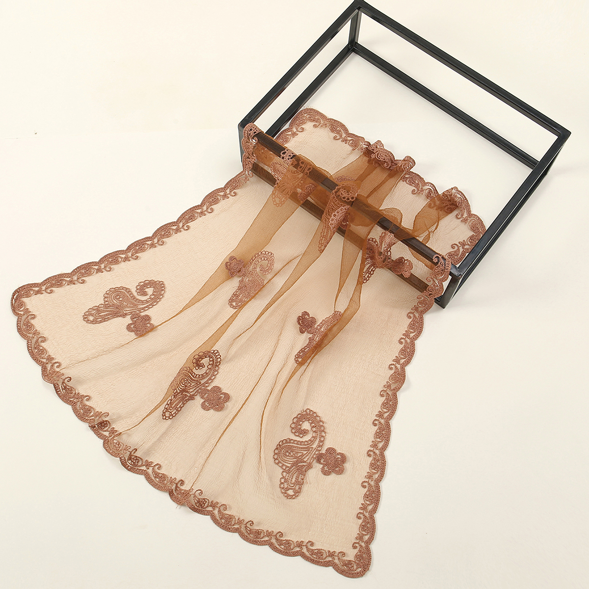 Écharpe carrée brodée cachemire en dentelle pour femme, bandeau de sauna respirant, châle en organza, écharpe ronde pour cheveux, accessoires de sauna, 80x80cm