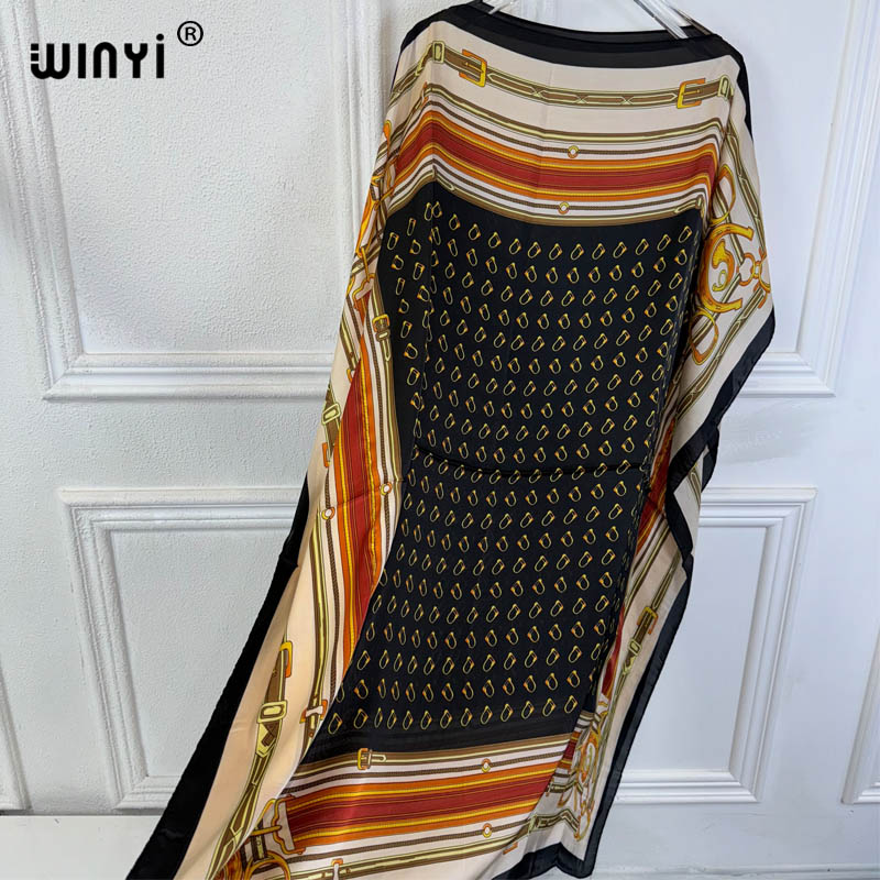 Robes d'été WINYI, robes sexy pour femmes africaines, taille unique, imprimé bohème, vêtements de plage, robes de soirée, kaftan femme, vêtements de plage musulmans.