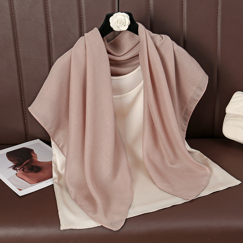 Châle Carré en Viscose de Coton pour Femme, Imprimé de Haute Qualité, Châles Doux, Hijab Musulman, 90x90cm