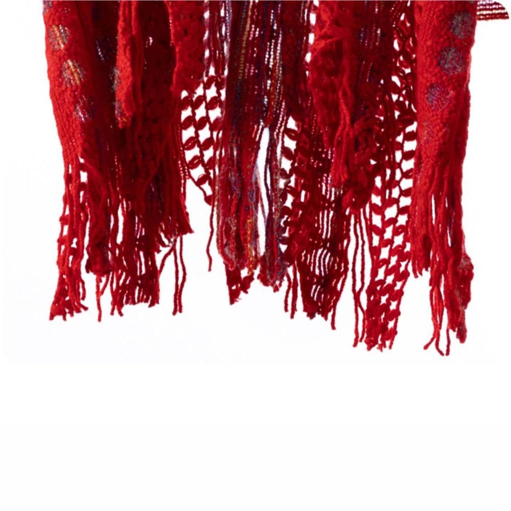 Châle tricoté bohème pour femmes, Style ethnique, enveloppes creuses, écharpe, manteau pour dames, Cape à pampilles