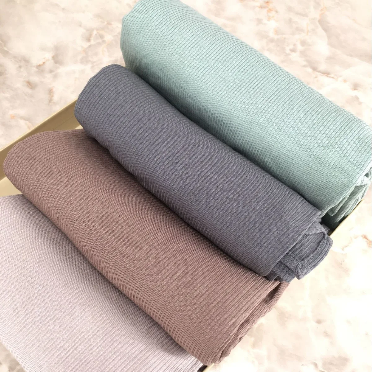 Écharpe Hijab en Jersey de Bambou pour Femme, artificiel astique, Respirant, Fil, Doux, Rayé, Sauna, Bandana, Nouvelle Collection
