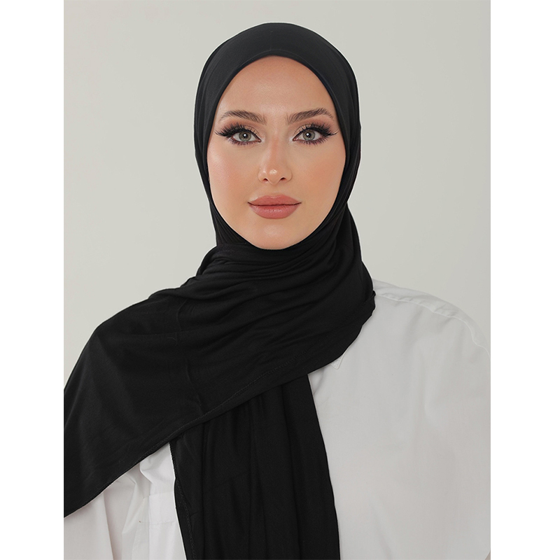 Hijab en Jersey de Coton Modal pour Femme, Écharpe de Ramadan, Turban Long et Doux, Châles Islamiques, Écharpe de Sauna Bandana, Nouvelle Collection 2023
