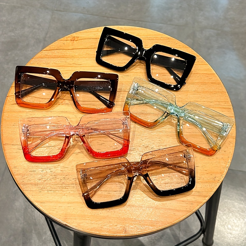 Marque carré Anti lumière bleue lunettes montures femmes ordinateur lentilles optiques ordinateur lunettes cadre lunettes à la mode lunettes