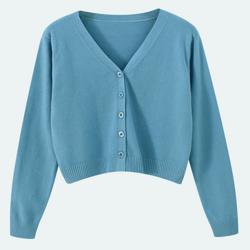 Cardigan multicolore à manches longues pour femmes, pull court, tricoté à la mode, vêtements féminins, hauts doux à col en v, manteau toutes saisons, 2026