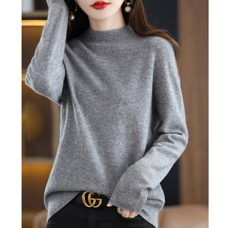 Pull en Cachemire pour Femme, 100% Laine Mérinos, Chaud, Nouvelle Collection Hiver 2024