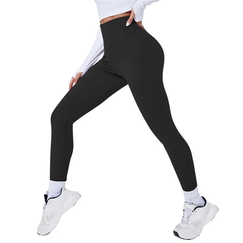 1pc femmes taille haute Yoga Leggins collants de sport femme pantalons de course Sexy bout à bout Leggings gymnastique Fitness Push Up Leggins ﻿