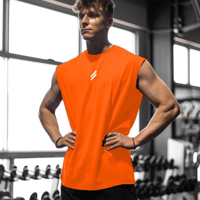Nouveau débardeur de sport d'été pour hommes, respirant, ample, en maille, sans manches, à séchage rapide, vêtement de fitness masculin