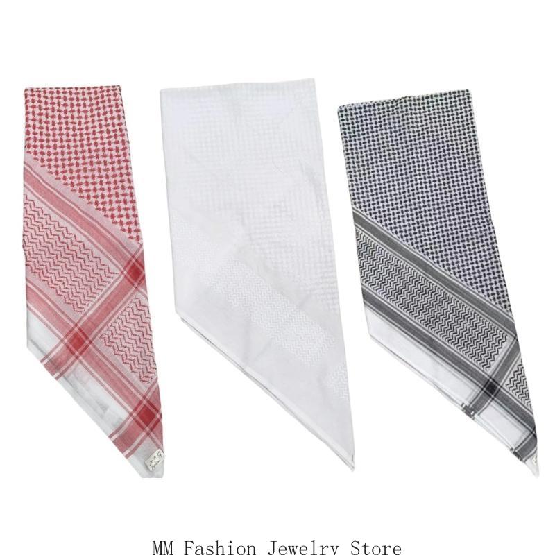 D0UB Religieux adulte Keffiyeh Headscarf Turbans Jacquards Pattern Arab Scarf Fiffite Outdoor For