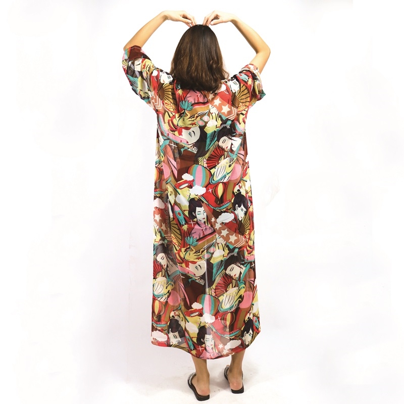 Kimono japonais pour femmes, yukata, cardigan à manches longues, chemisier tendance, haori, robe kimono traditionnelle, style 2026 FF001
