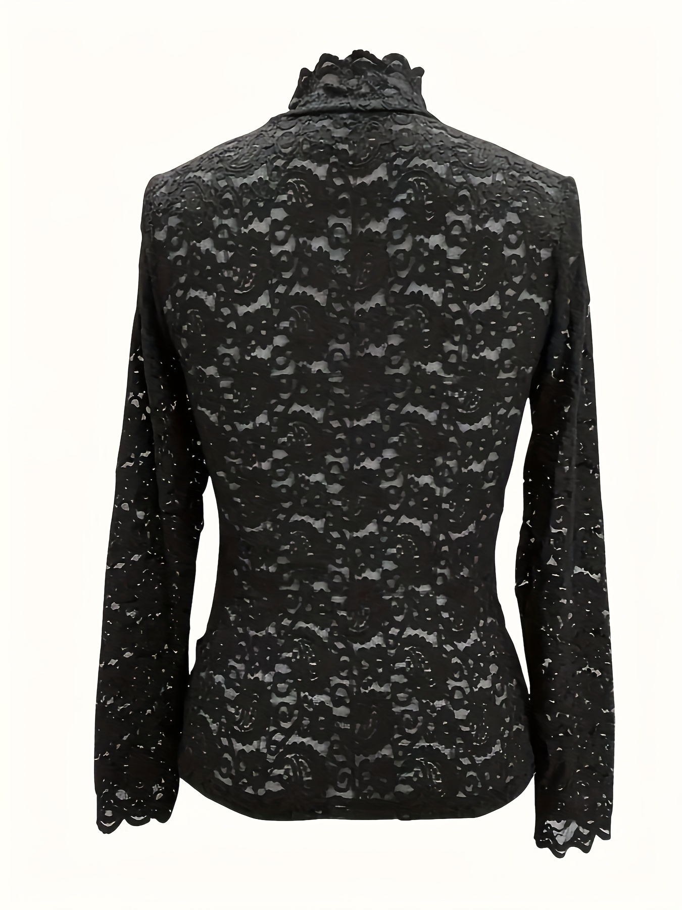 Chemise à manches longues en dentelle élégante pour femmes T-shirt Design féminin sophistiqué Sous-vêtements confortables Haut