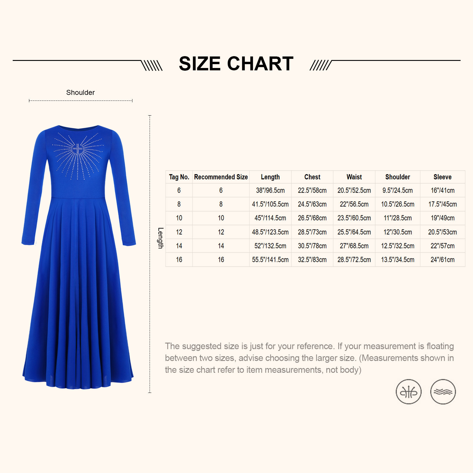 Robe de danse liturgique pour filles, robe de chœur d'église, robe longue à manches longues, robe maxi ample, vêtements de danse