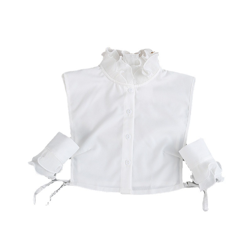 Chemise de Style coréen pour femmes, faux col, hauts épaules détachables, col à revers pour filles
