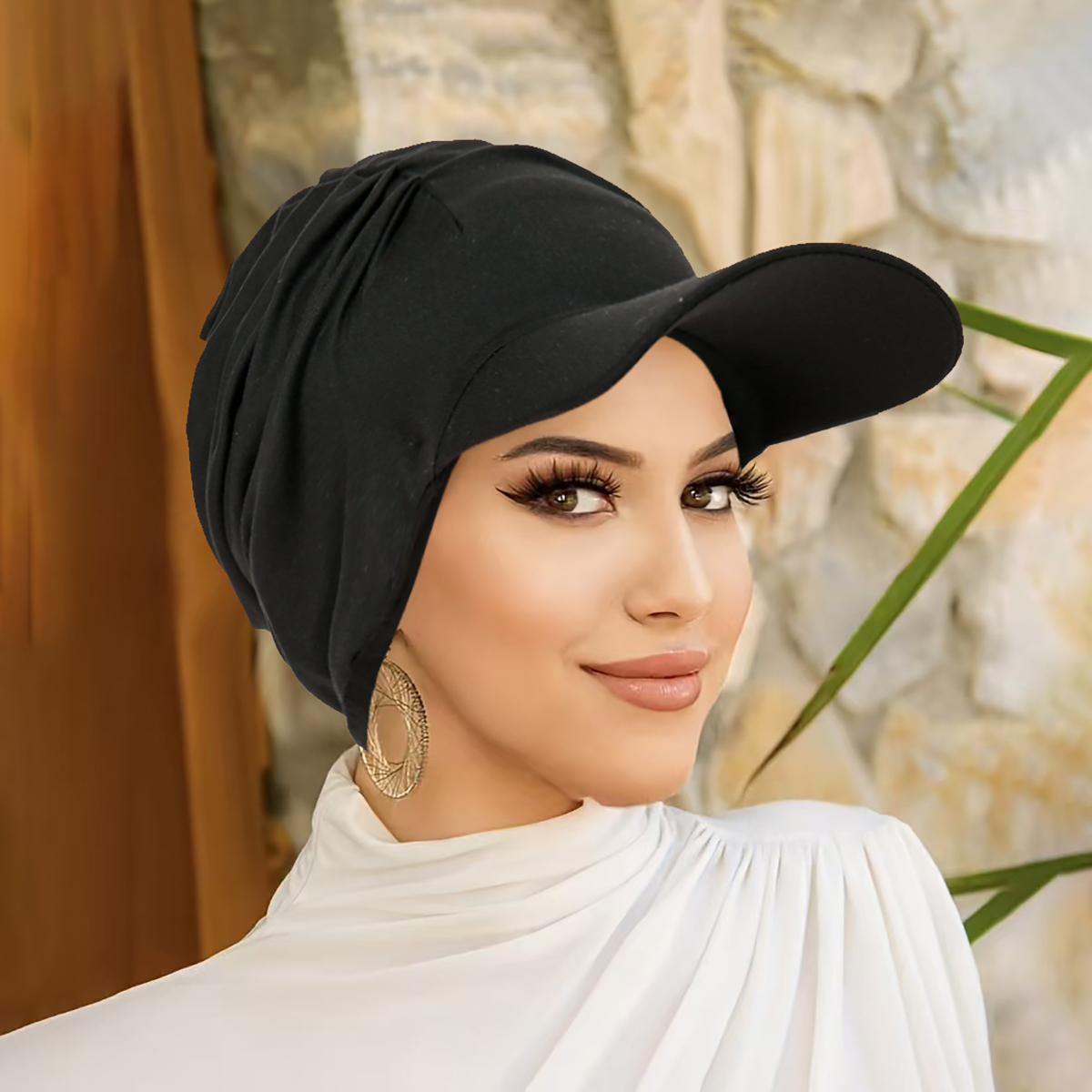 Nouveau chapeau à large bord pour femmes musulman Turban casquette multicolore pull Bonnet voyage bonnets chapeau de soleil perte de cheveux mode