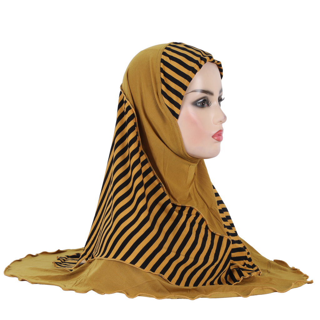 Hijab musulman pour adultes, taille moyenne 70*60cm, foulard islamique, chapeau amira, couvre-chef à enfiler.