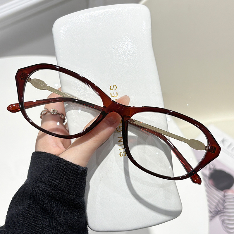 Lunettes de myopie de forme ovale, durables, Anti lumière bleue, avec montures métalliques, lunettes de myopie finies, adaptées à diverses formes de visage