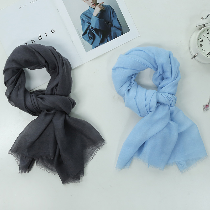 Écharpe de Styliste en Coton et Lin, Hijab, Pashmina, Châles de Tête pour Femme, 36 Couleurs, 180x90cm