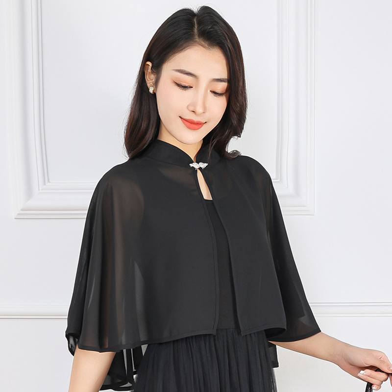 Vêtements d'extérieur courts en mousseline de soie pour femmes, châle de protection solaire, vêtements de printemps d'été, veste fine en dentelle Everak, climatisation
