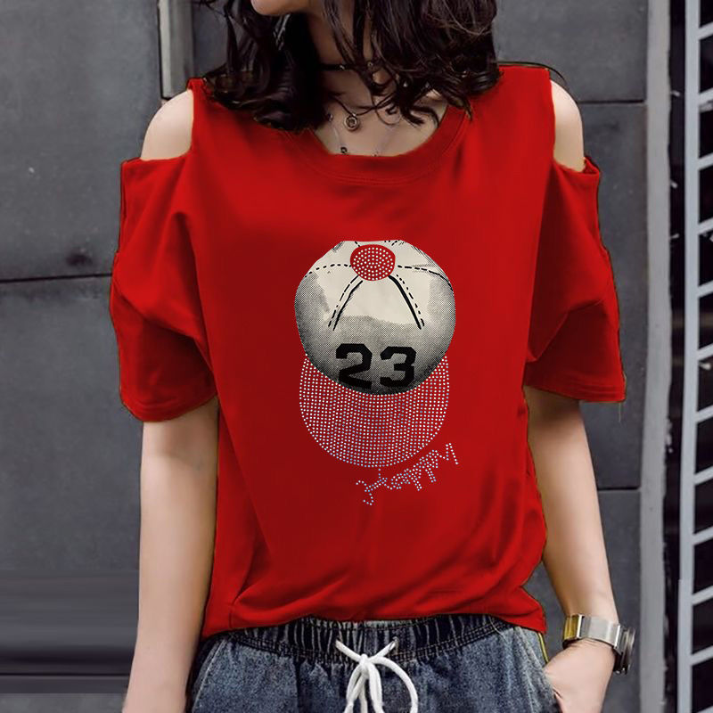 T-shirt mi-long à manches courtes pour femme, vêtement d'été Sexy, décontracté, ample, à la mode
