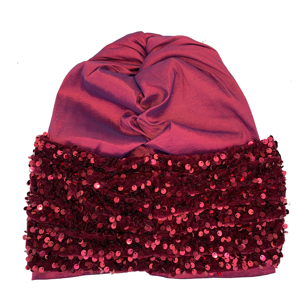 Turban à Paillettes pour Femme Musulmane, Chapeau Nigérian, Vêtements de Sauna, Cravate