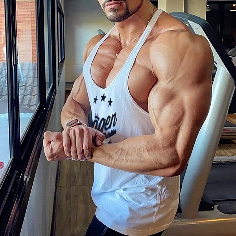 Muscle hommes sport débardeur coton maillot de corps hauts de sport sans manches débardeur hommes fitness course sweat gilet