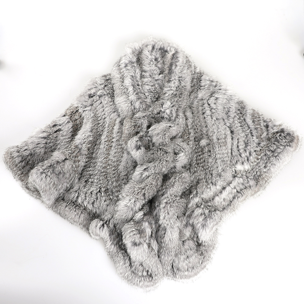 BOONJOVIA Cape en fourrure de lapin véritable naturelle pour femme, châle chaud d'hiver, pashmina, poncho de soirée et de mariage, étole de créateur