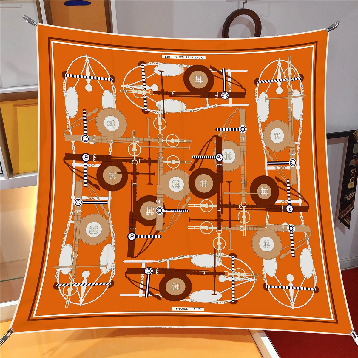 Écharpe en sergé de luxe pour femmes, foulard, châle, hijab, enveloppes pour cheveux féminins, foulard de la présidence, bandanda, crème solaire, nouveau design, 2024