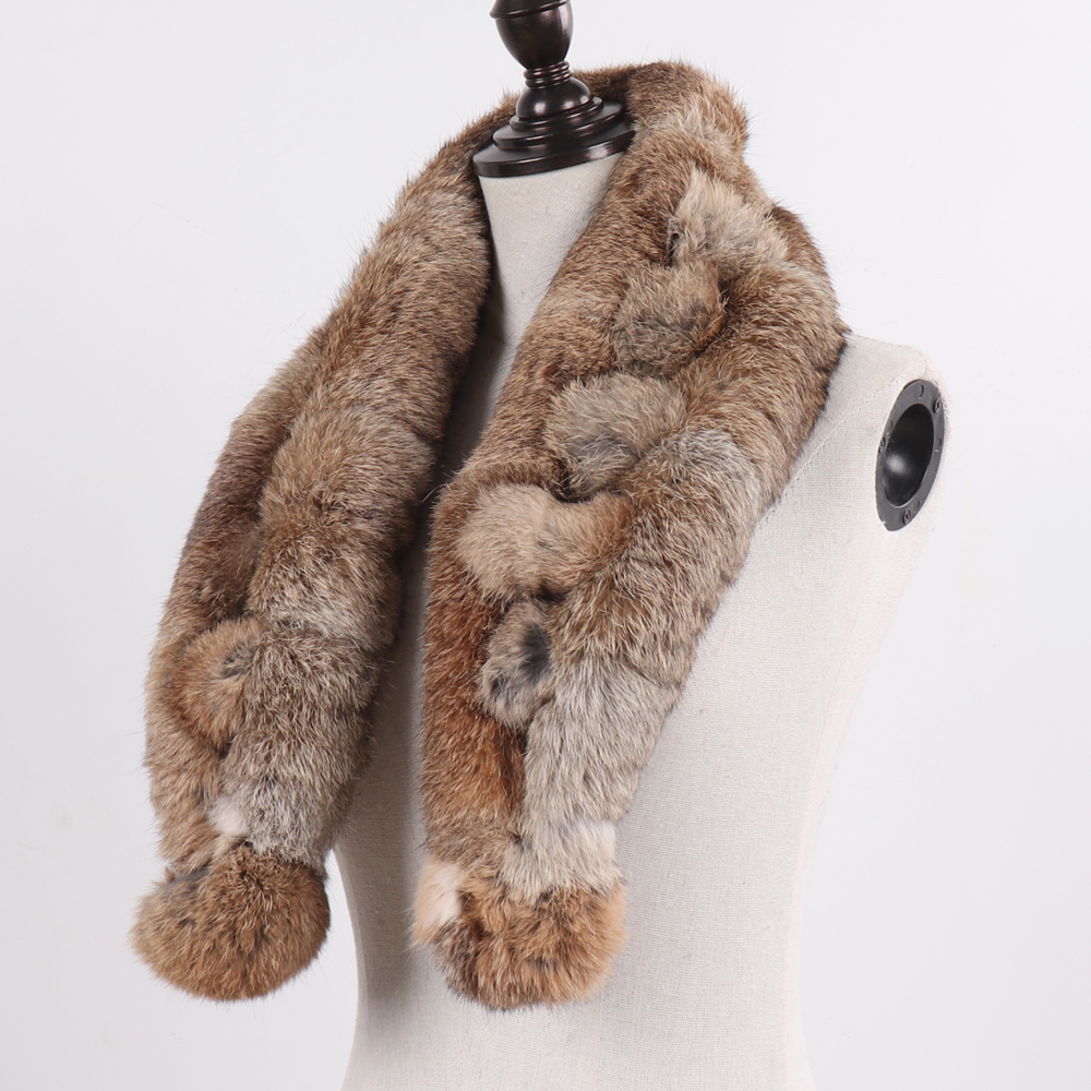 Nouvelle marque dame 100% naturel lapin fourrure écharpe femmes hiver épais chaud réel fourrure foulard russie femme en plein air fourrure foulards