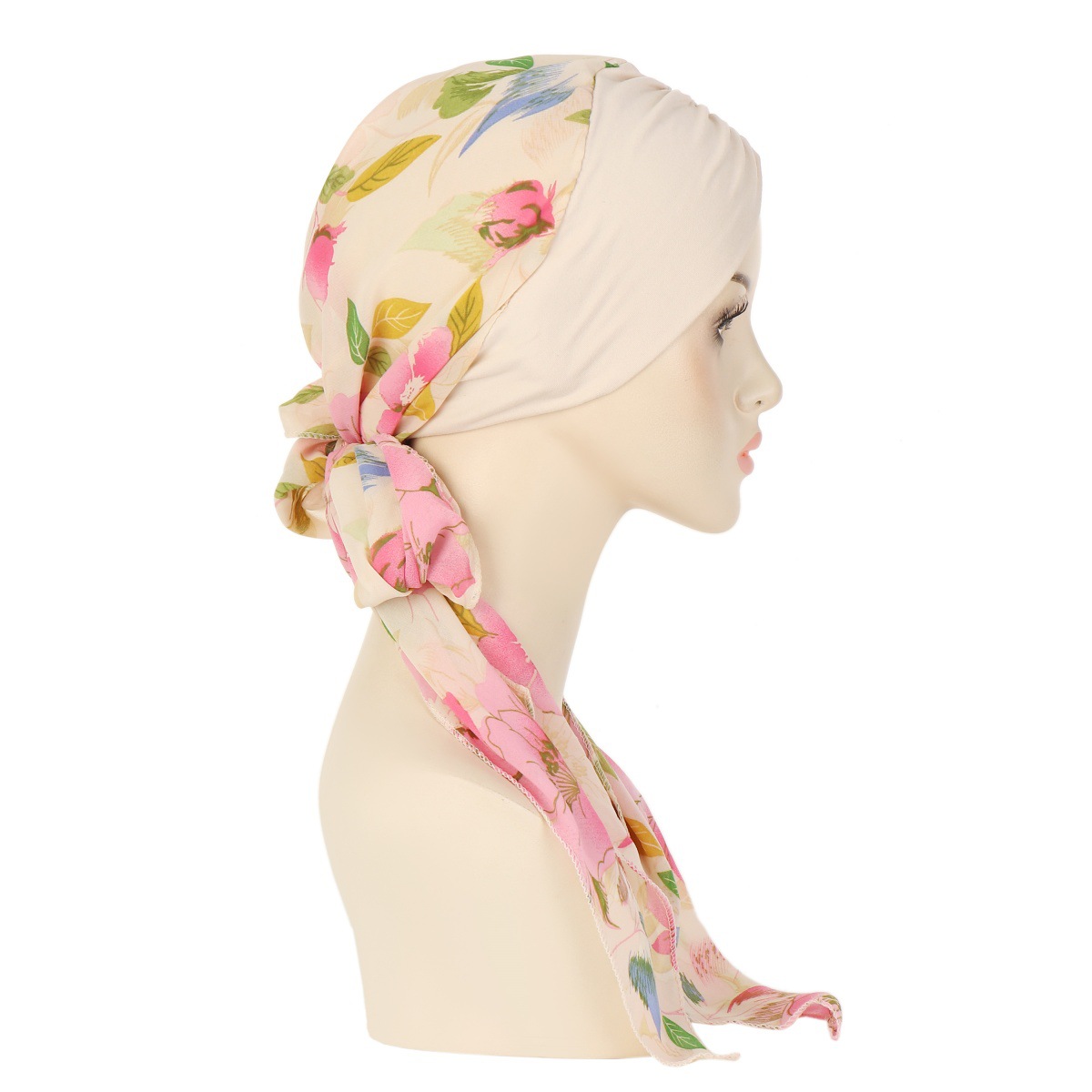 2026 nouveau printemps cheveux couverture casquette avec mousseline de soie Hijab musulman Turban chapeau femmes chimio casquette foulard enveloppes africain Beanie chapeaux